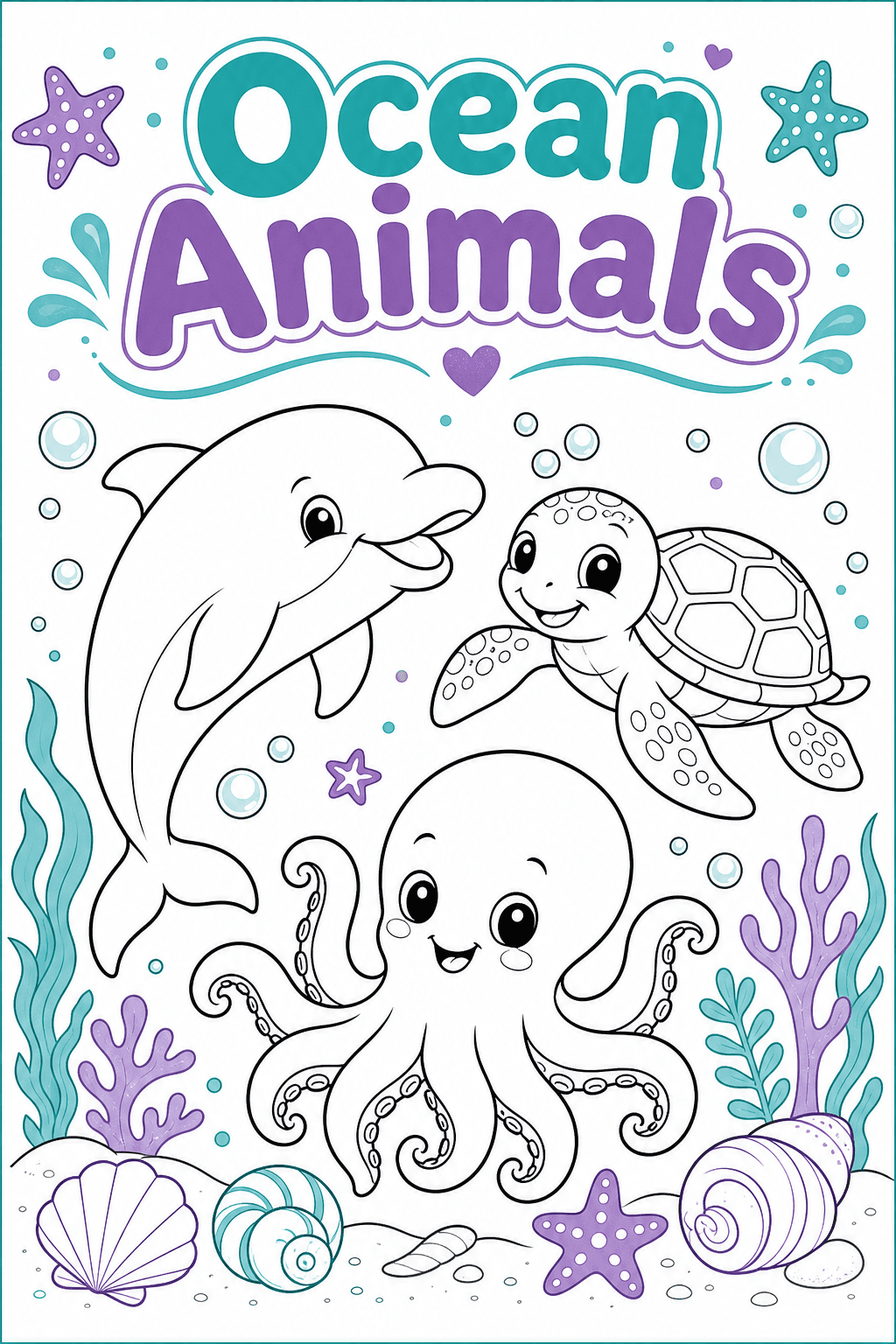 Ocean Animals Coloring